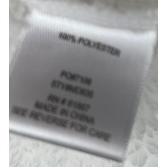 Olivia Sky Open Front Teddy Bear Fur Jacket in White Size L - Picture 7 of 8